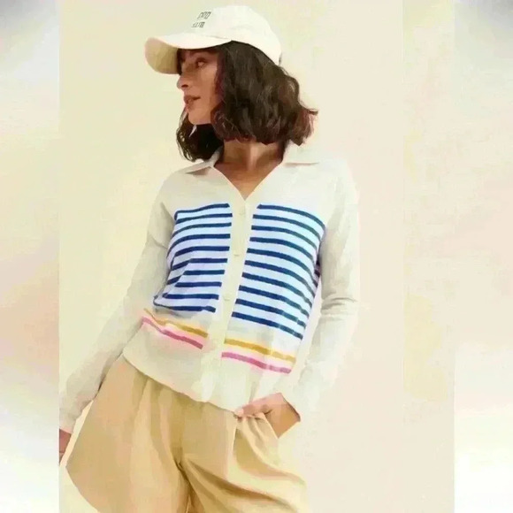 Anthropologie Sweaters - Cocoa Cashmere London Collared 100% Cashmere sweater XS